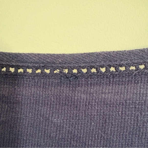 Lovestitch Large Along the Coast Navy Blue Women's Blouse Paisley Cinched Waist - Picture 11 of 11